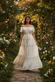 Bohemian Muse Off-Shoulder Dress