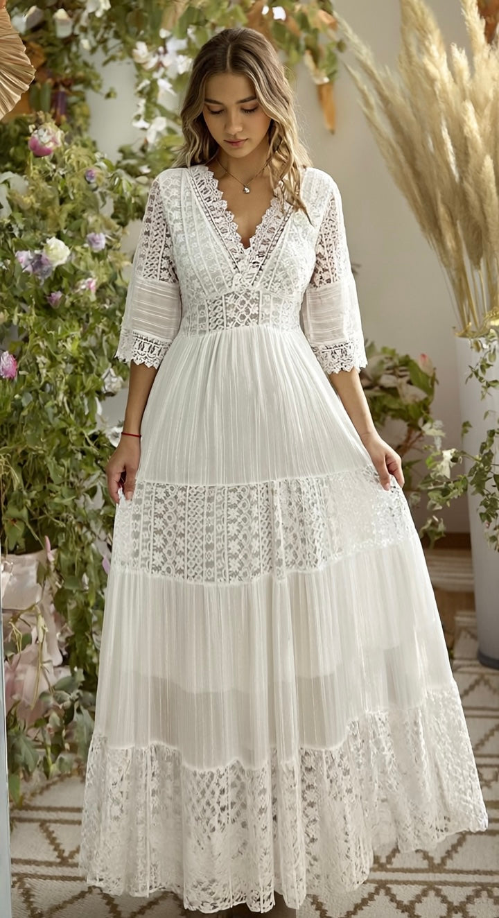 Boho Maxi Lace Dress