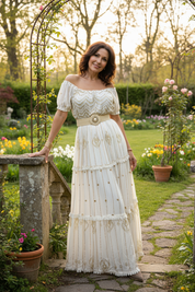 Bohemian Muse Off-Shoulder Dress