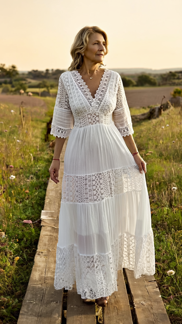 Boho Maxi Lace Dress