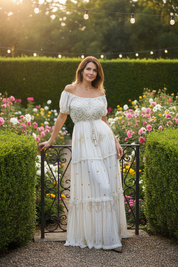 Bohemian Muse Off-Shoulder Dress