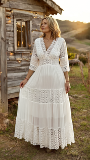 Boho Maxi Lace Dress