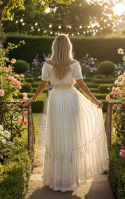 Bohemian Muse Off-Shoulder Dress