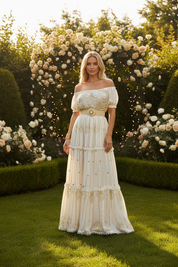 Bohemian Muse Off-Shoulder Dress