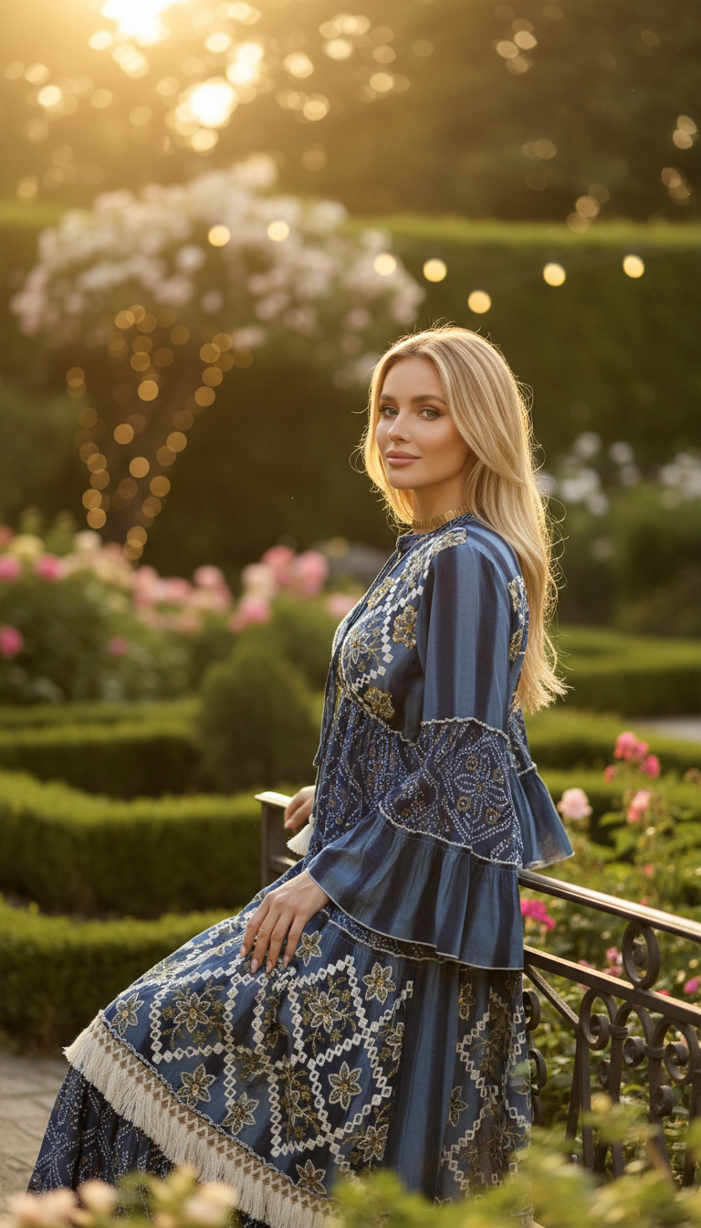 Golden Dusk Maxi Dress