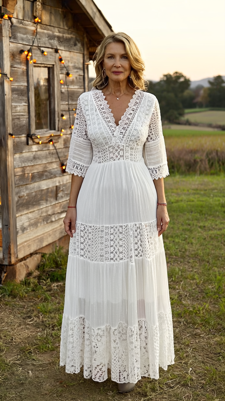 Boho Maxi Lace Dress