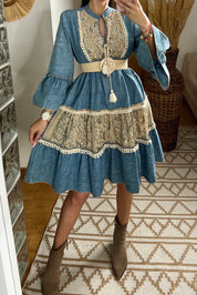 Boho Denim Short Dress