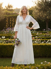 Salbeigrünes Spitzenkleid