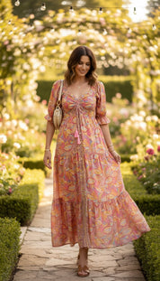 Das gesmokte Seidenkleid