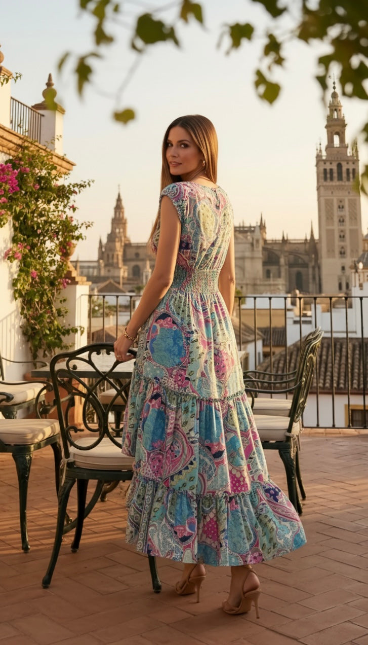 Robe en soie « Vagues murmurantes »