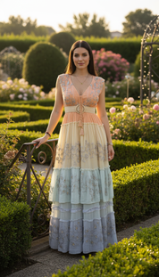 Robe maxi bohème coucher de soleil