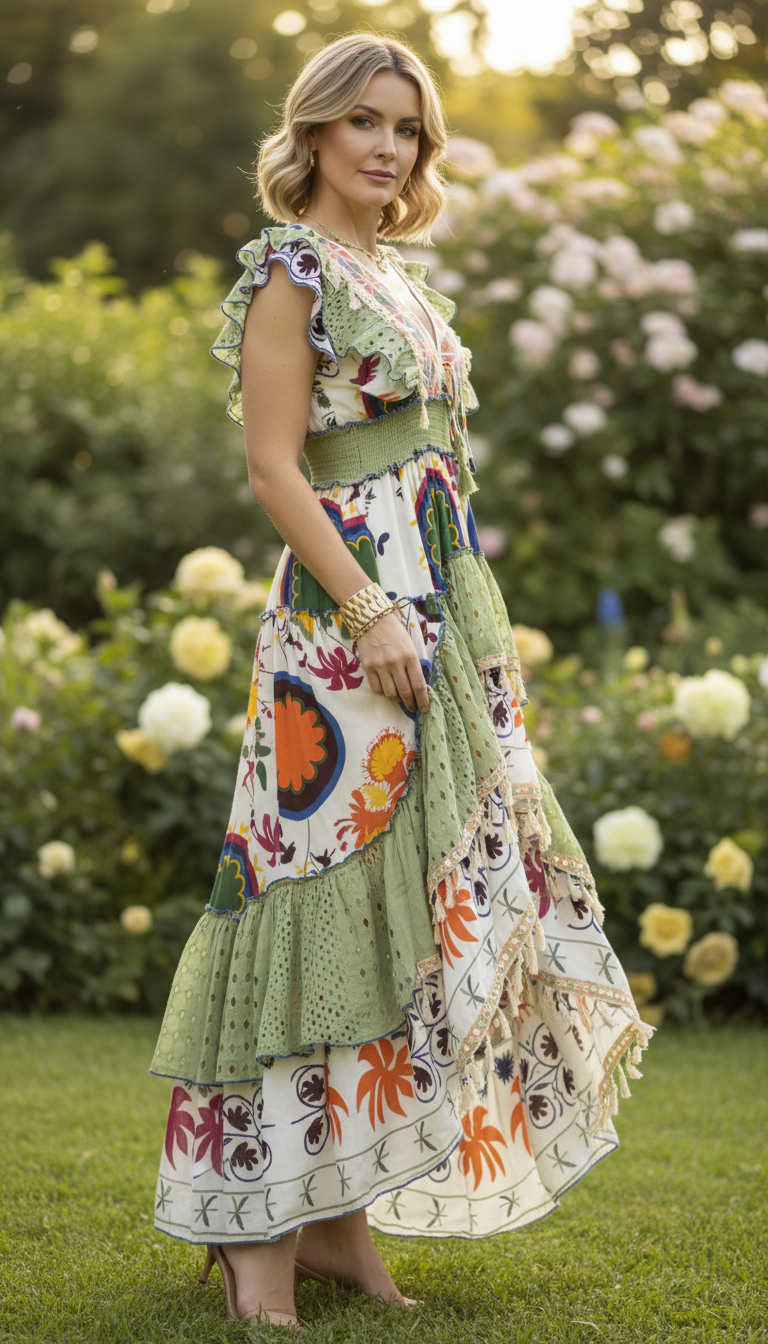 Robe longue Alma Garden