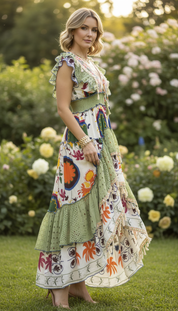 Robe longue Alma Garden