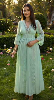 Sage Lace Dress
