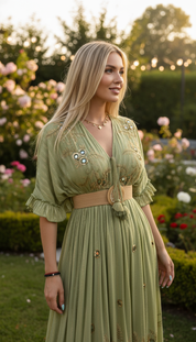 Emerald Garden Maxi Dress