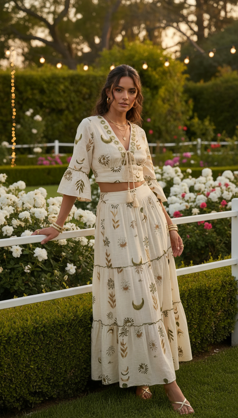 Ensemble bohème Fleur d'or