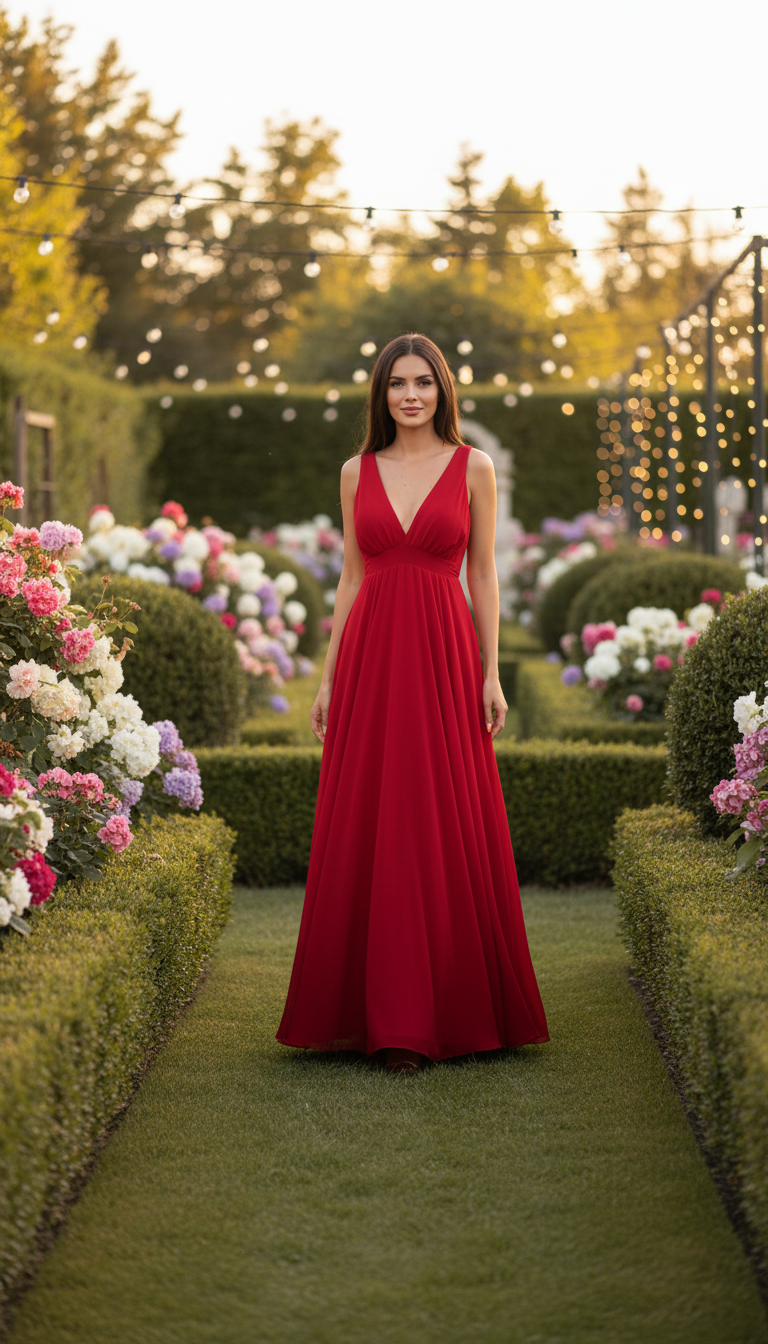 Robe longue Crimson Sunset