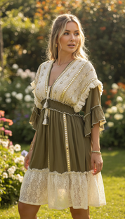 Chantilly Whisper Green Minikleid