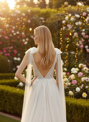 Romantic Bridal Dress with Chantilly Lace