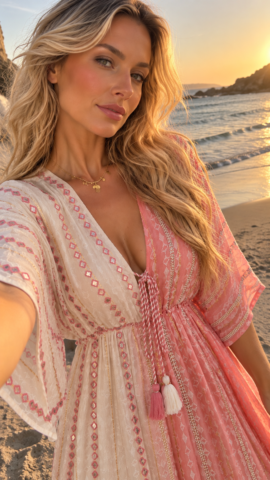 Blush Meadow Maxikleid