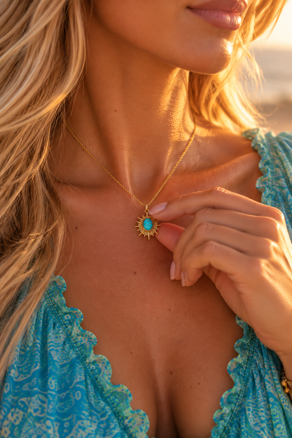 Solara Turquoise Talisman Necklace