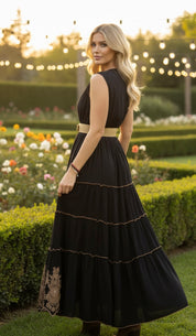 Golden Garden Noir Maxikleid