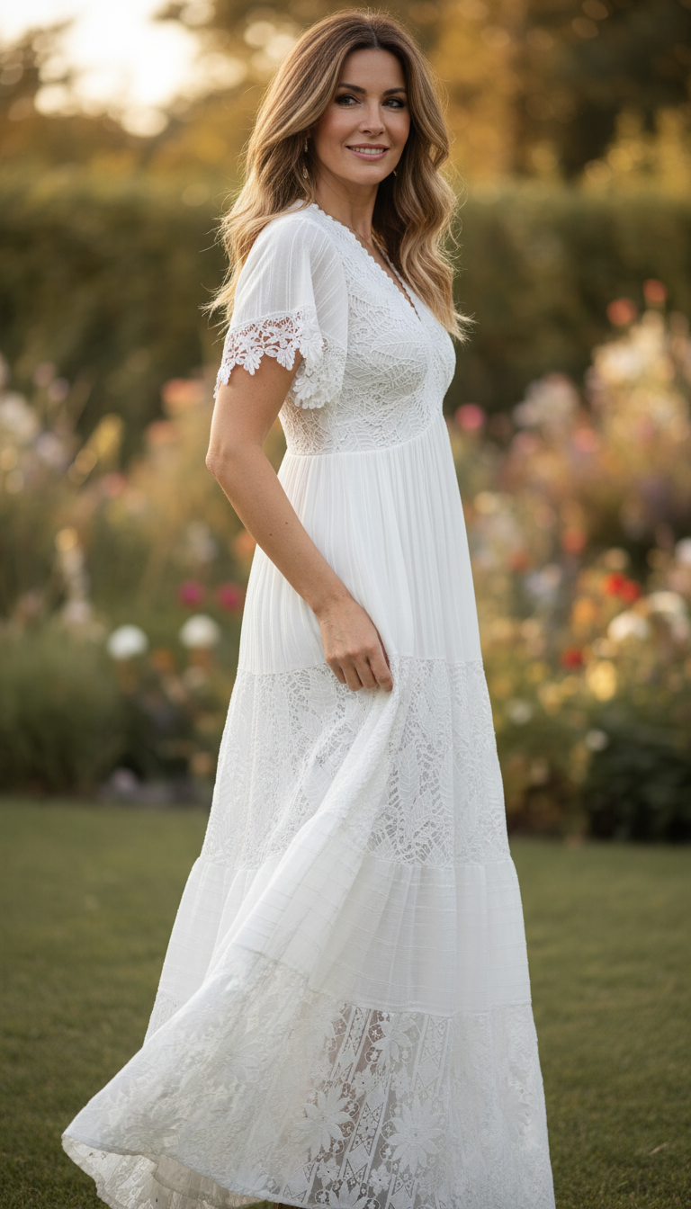 White Aura Maxi Dress