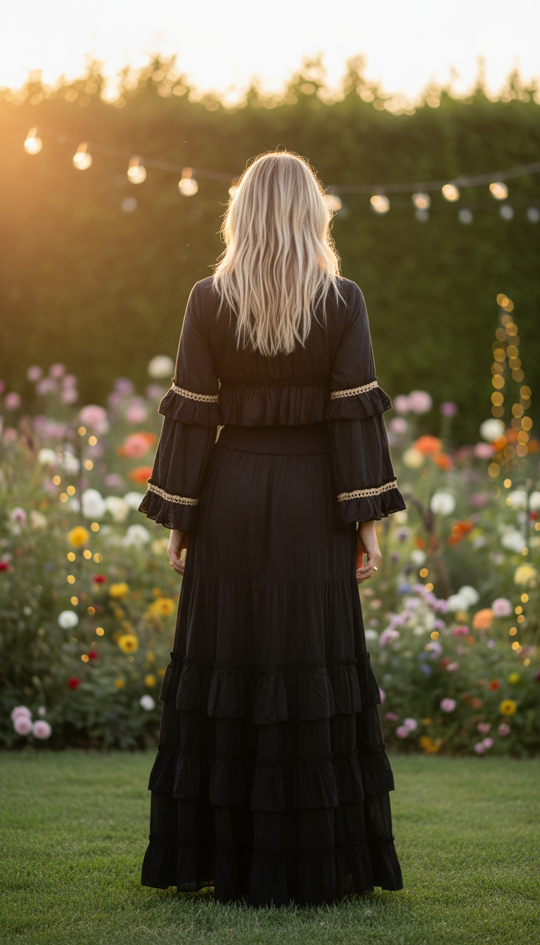 Desert Rose Black Boho Set