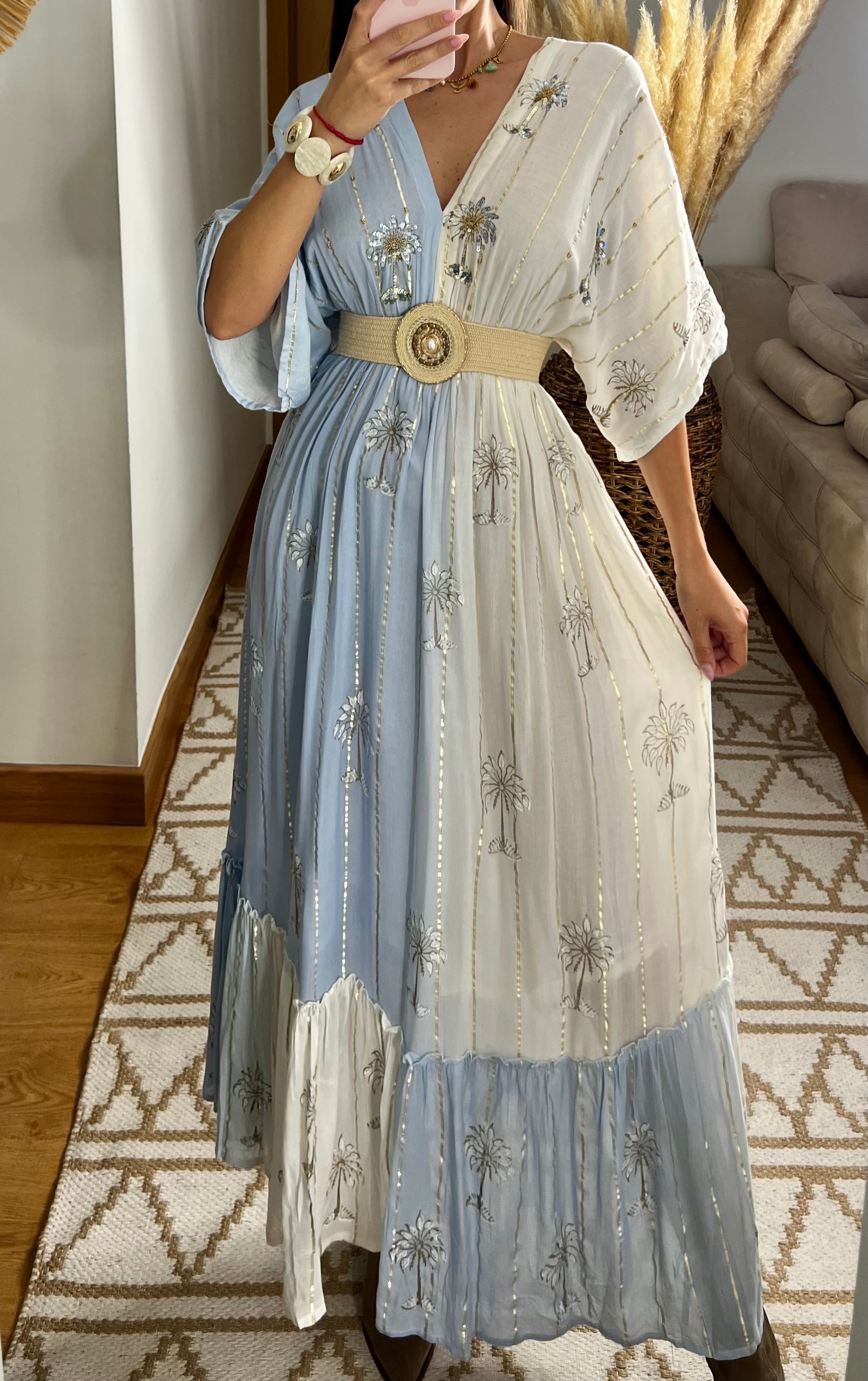 Palm Boho Maxi Dress