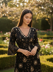 Solene Black Maxi Dress