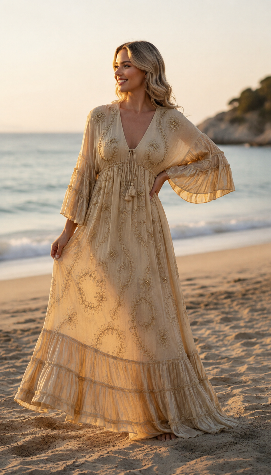 Golden Solana Maxi Dress