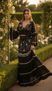 Desert Rose Black Boho Set