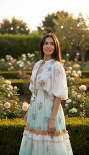 Robe longue Azure Bloom
