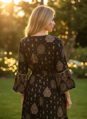 Solene Black Maxi Dress