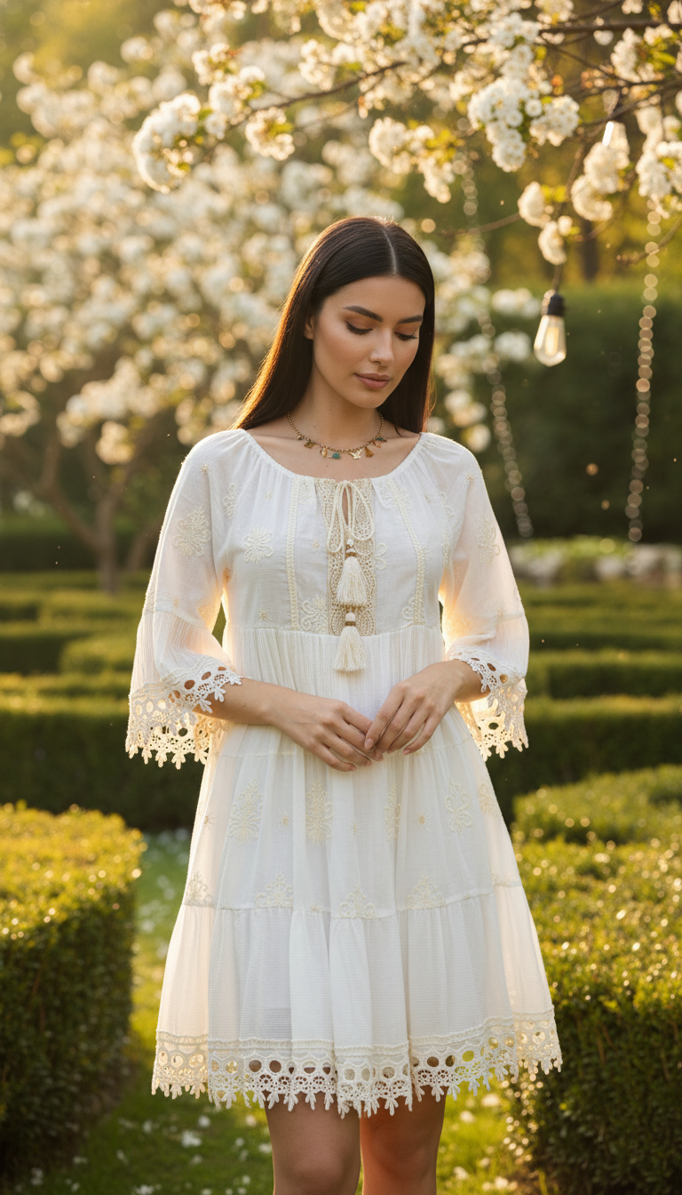 Robe bohème chic mini