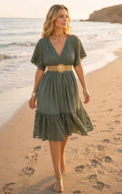 Mini-robe verte Lunar Dream