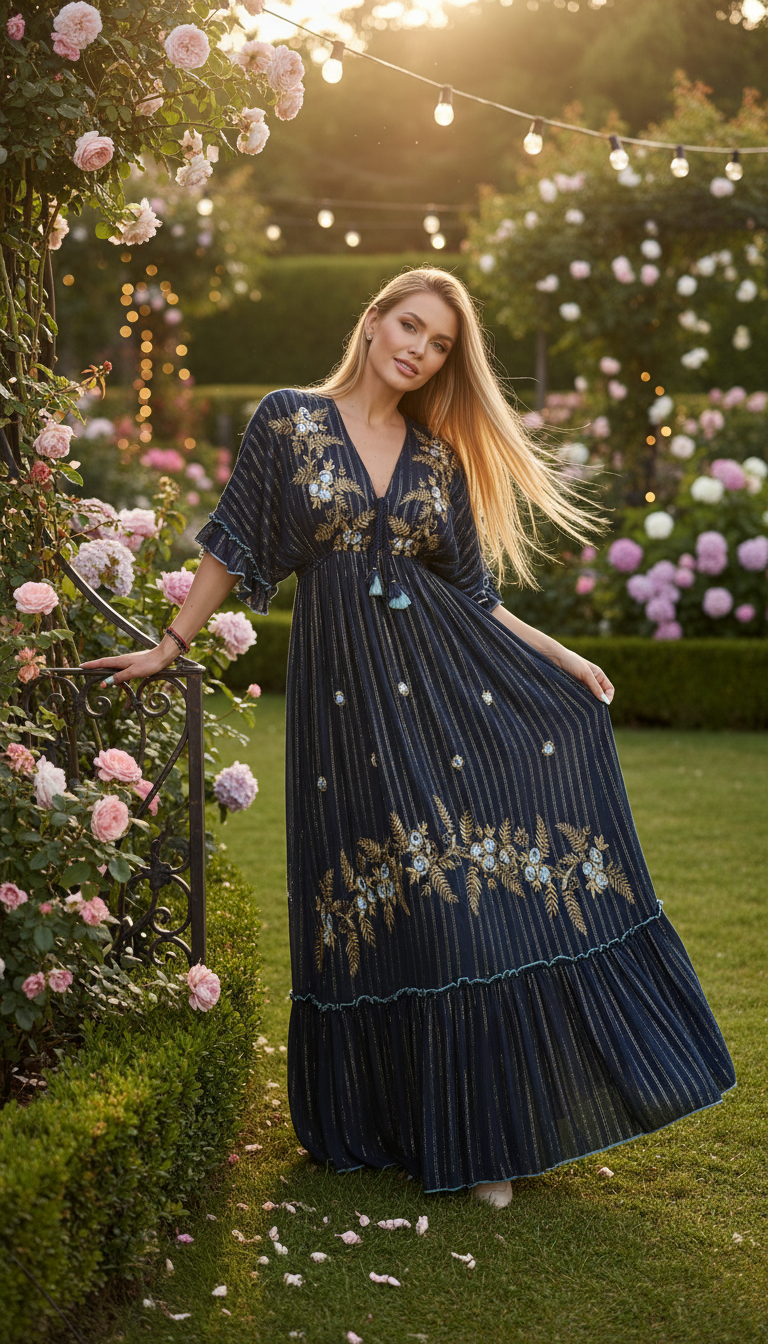 Moonlit Garden Maxi Dress