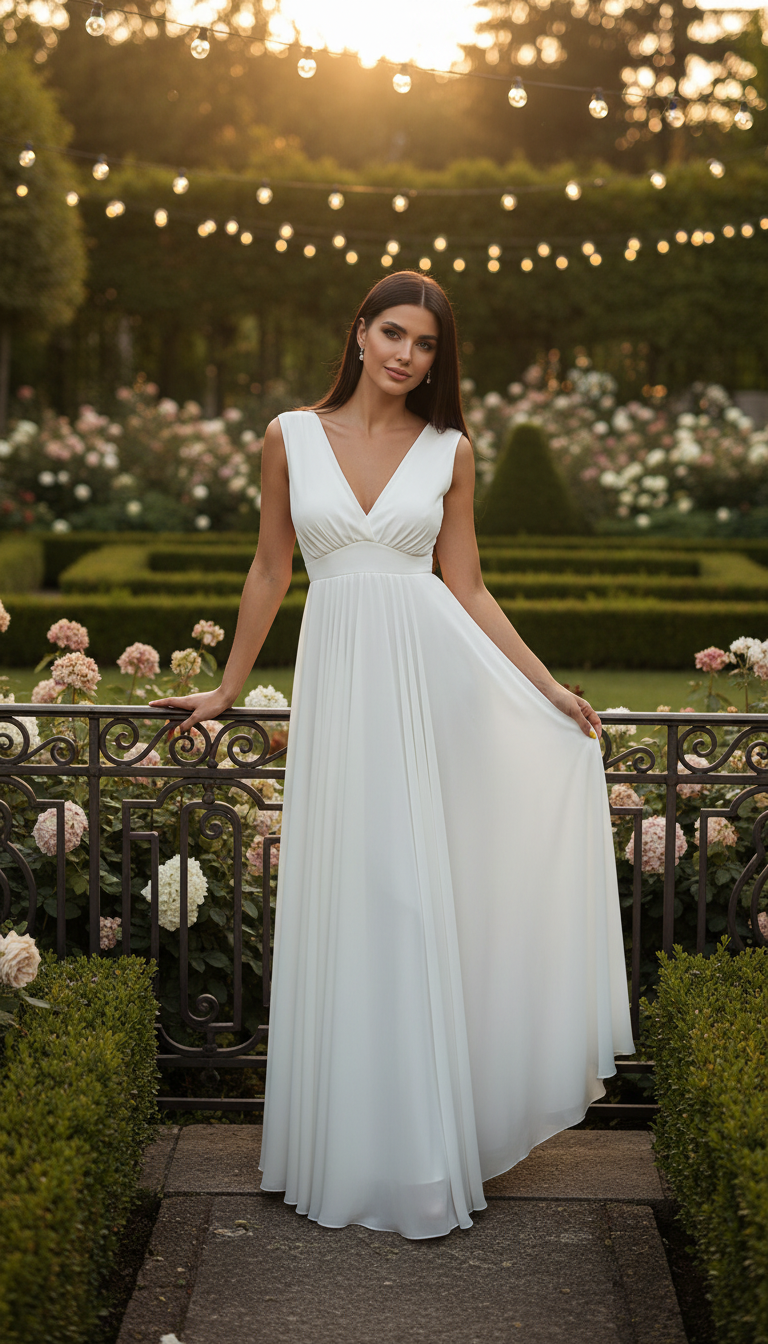 Robe longue Silk Whisper – Élégante robe bohème en blanc naturel