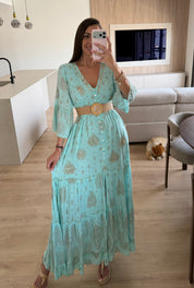 Solene Blue Maxi Dress