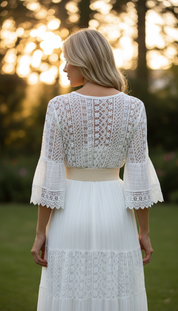 Ivory Moon Lace Dress