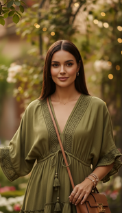 Robe courte Green Garden