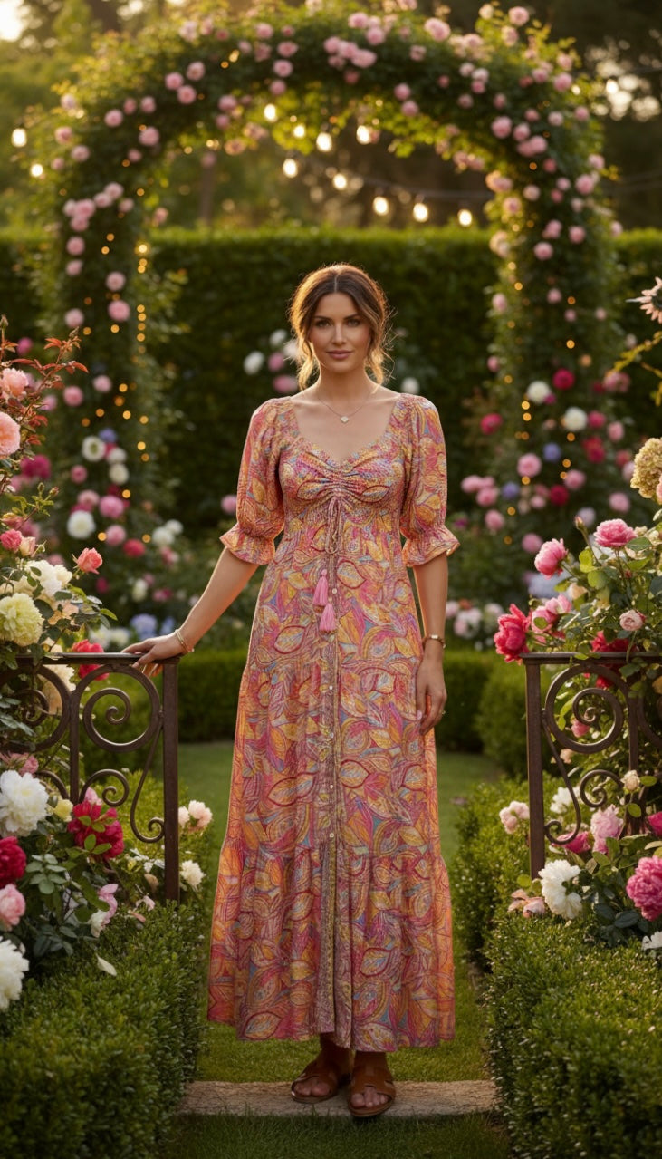 Das gesmokte Seidenkleid