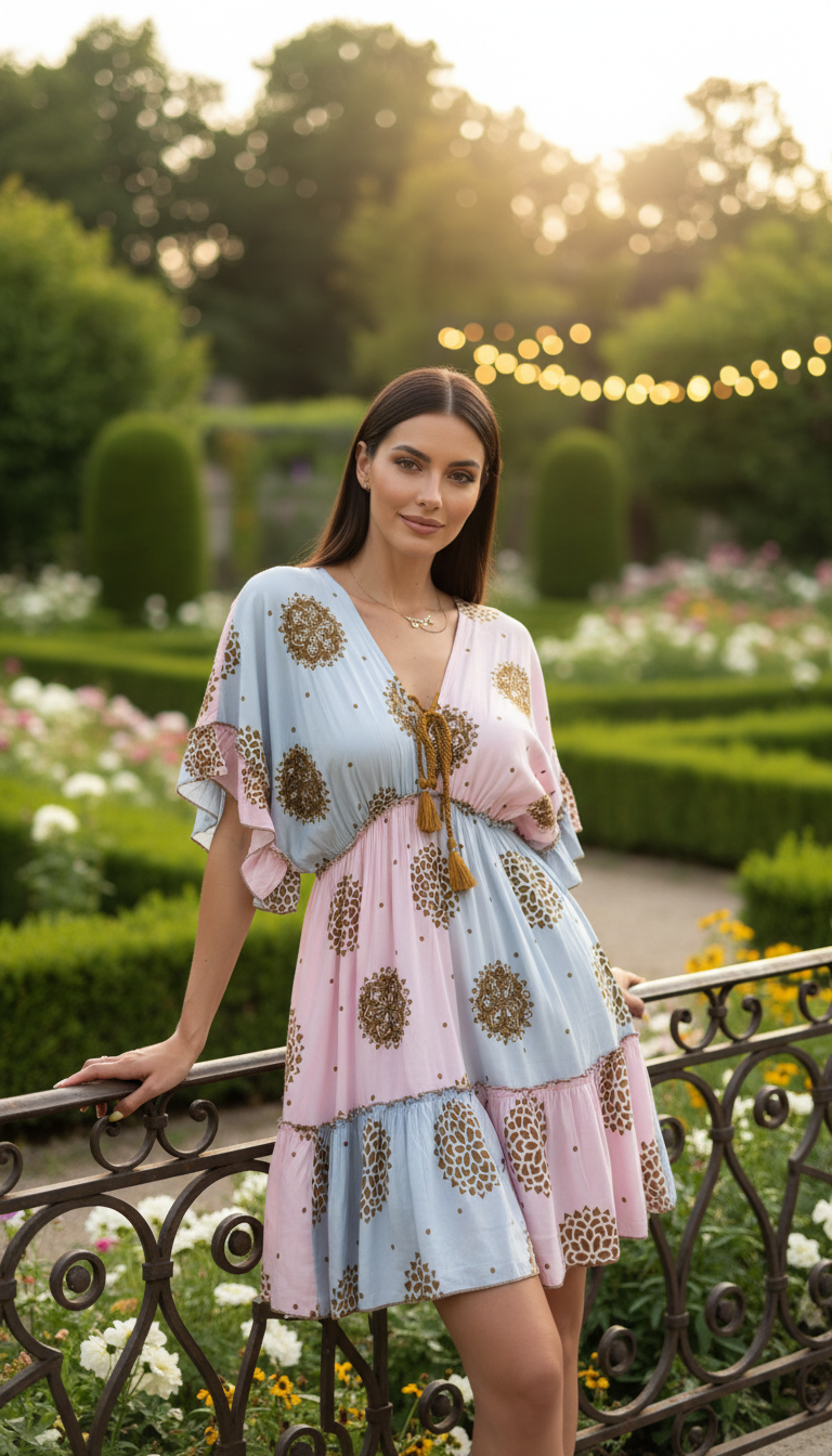 Bicolor Soft Blue Garden Dress