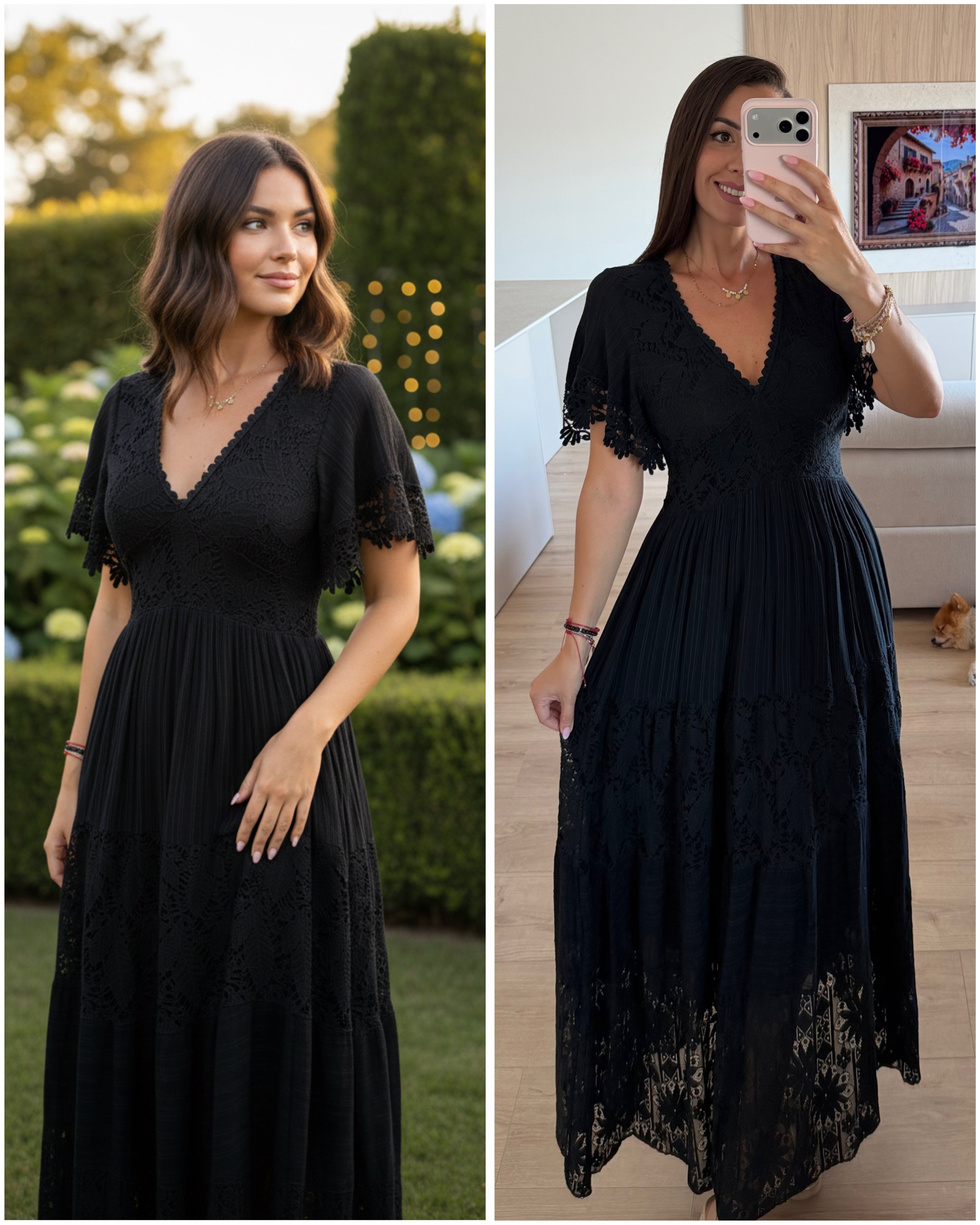 Black Aura Maxi Dress