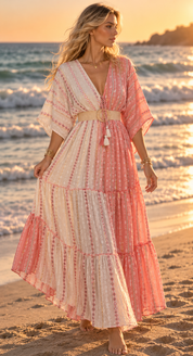 Blush Meadow Maxikleid