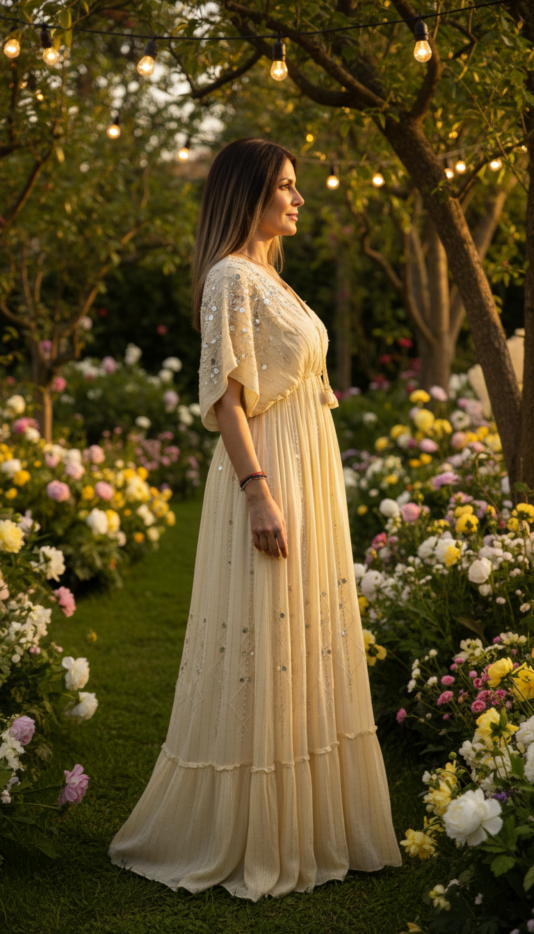 Maxikleid „Sonnenlicht Garten“