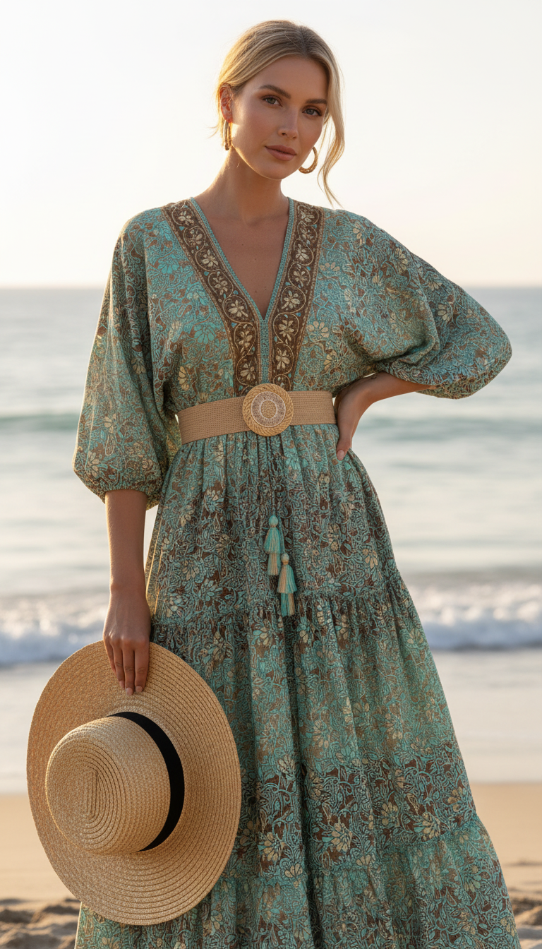 Elaria Silk Maxi Dress
