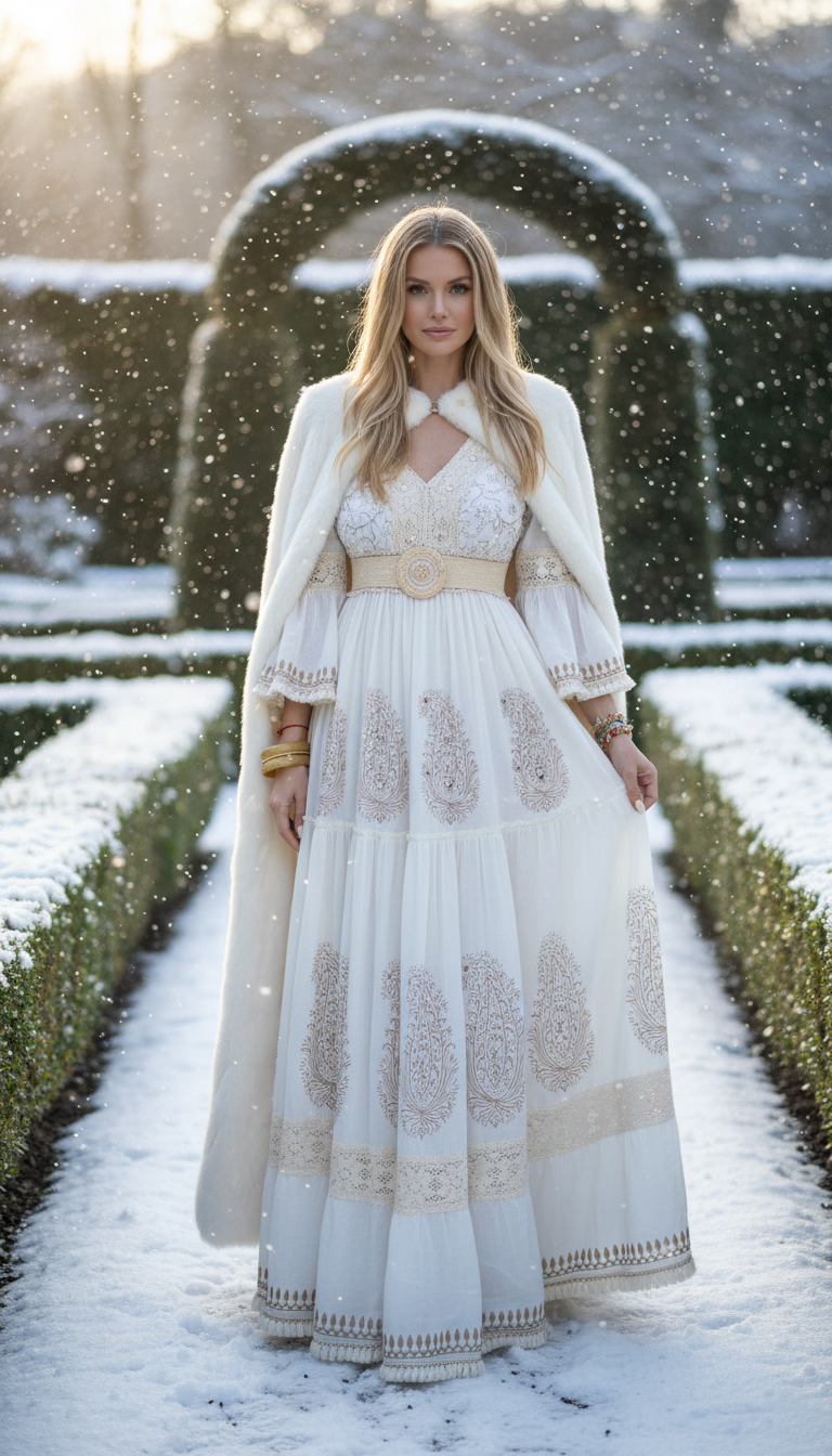 boho maxi dress winter Boho Maxi & Gown Dress Wild Rose Boho