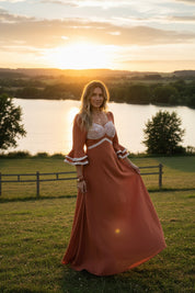 Terracotta Boho Maxi Dress