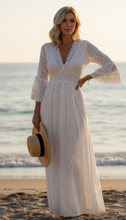 Salbeigrünes Spitzenkleid